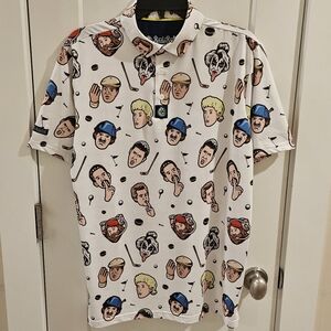 NWOT Birdie Boss Happy Gilmore Performance Golf Polo Shirt - Size Large